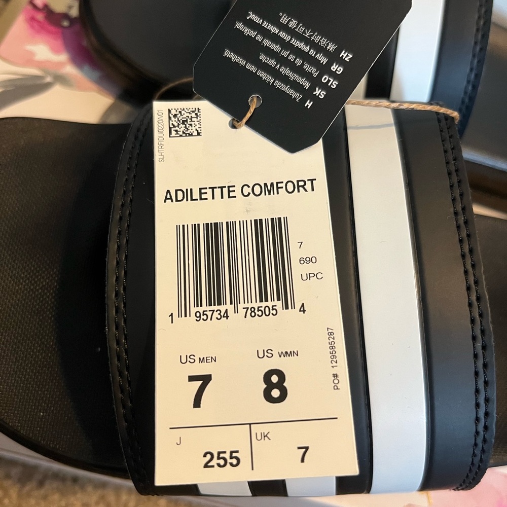 Brand New Adidas Slides Men’s 7 / Women’s 8 - Picture 5 of 5